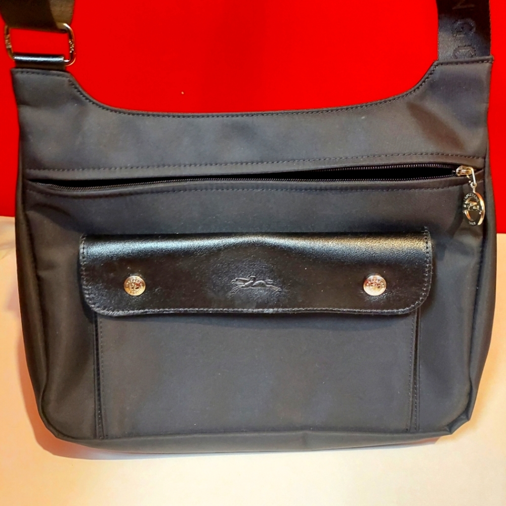Longchamp Noir Planetes Crossbody Bag